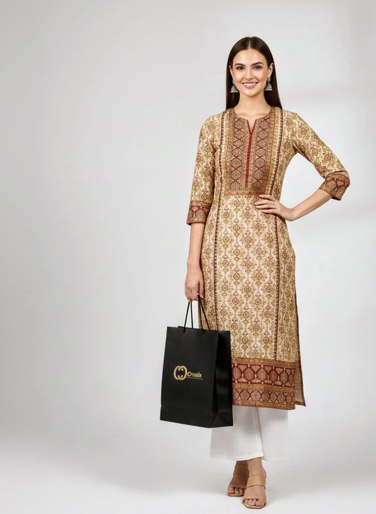 Crusix Golden Heritage Straight Kurta Set